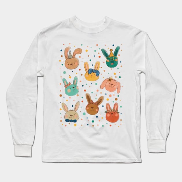 Bunnies party Long Sleeve T-Shirt by LeFacciotte